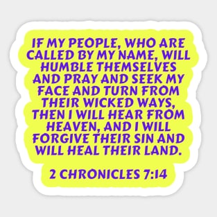 Bible Verse 2 Chronicles 7:14 Sticker